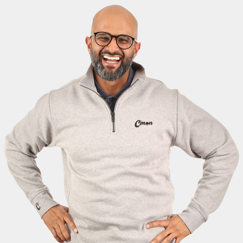 Grey 1/4 Zip Sweatshirt