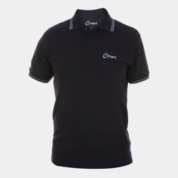 Navy and Cornflower Tipped Polo
