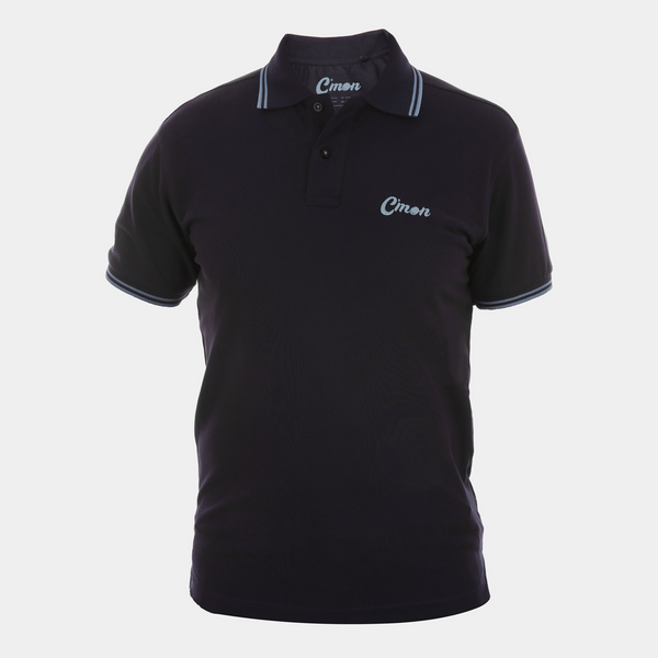 Navy and Cornflower Tipped Polo
