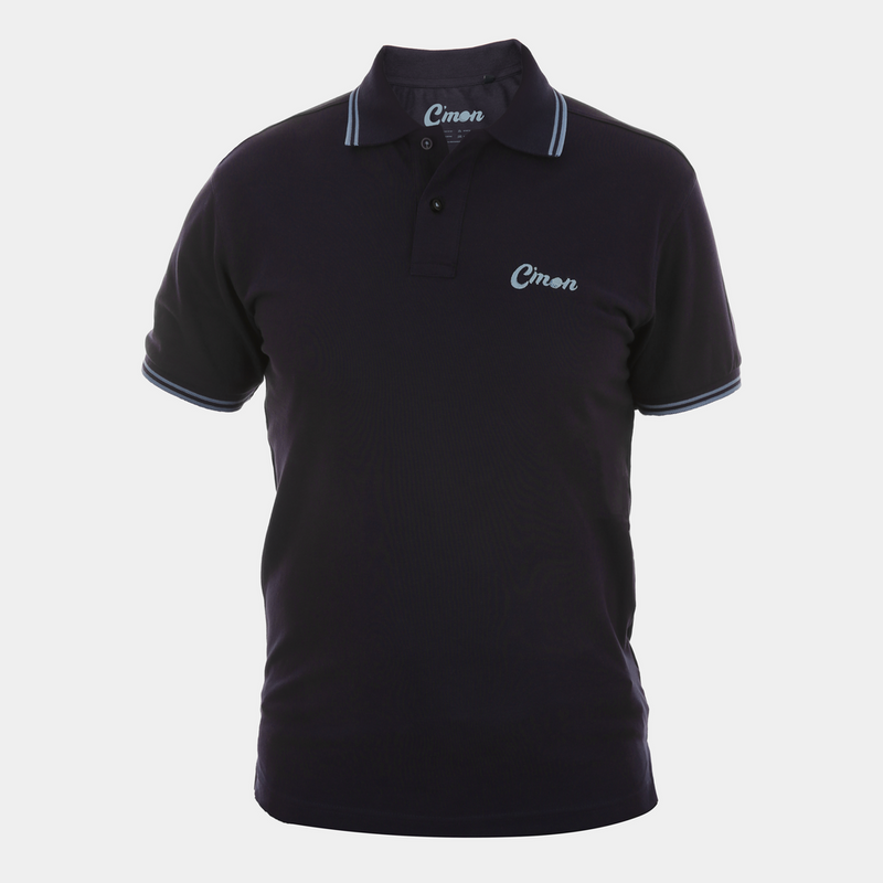 Navy and Cornflower Tipped Polo