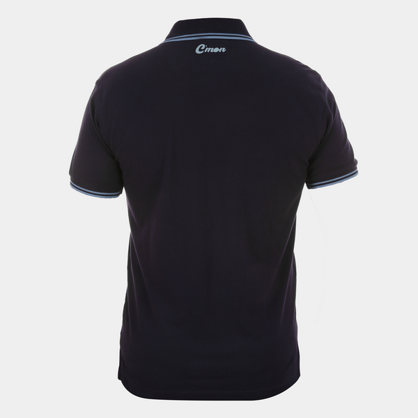 Navy and Cornflower Tipped Polo