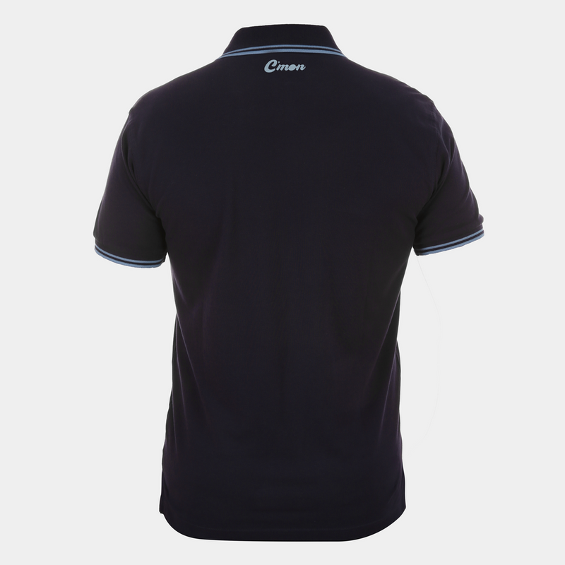 Navy and Cornflower Tipped Polo