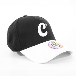 Contrast Black & White C' Badge Cap