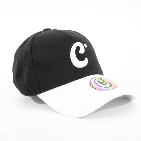 Contrast Black & White C' Badge Cap